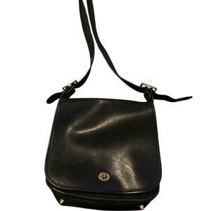 Coach Black Crossbody Bag with Gold Accents